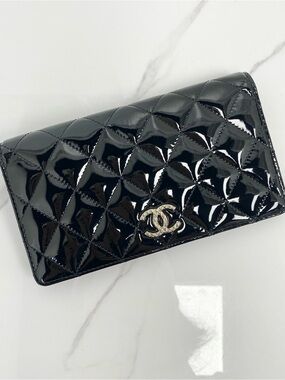 Chanel CC Logo Quilted Long Wallet